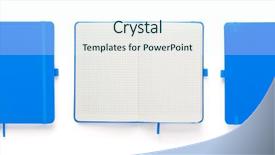  Presentation with notebook paper - Colorful PPT layouts enhanced with tabs - paper notebook or note pad backdrop and a sky blue colored foreground