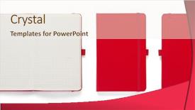  Presentation with notebook paper - Colorful PPT layouts enhanced with tabs - paper notebook or note pad backdrop and a cream colored foreground