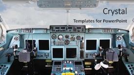  Presentation with cockpit - PPT theme having image of cockpit interior background and a light blue colored foreground
