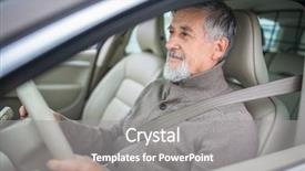  Presentation with modern color - Beautiful PPT layouts featuring tachometer speedometer - senior man driving his modern backdrop and a gray colored foreground