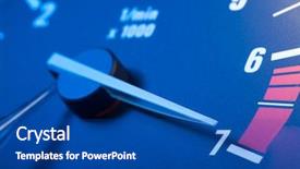 Presentation with max - PPT theme featuring tachometer with max boost power background and a ocean colored foreground