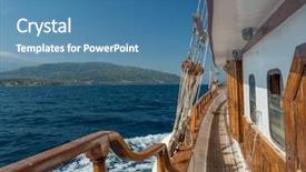  Presentation with old ship - Colorful PPT layouts enhanced with tackles old sailing ship vessel backdrop and a teal colored foreground