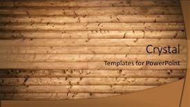  Presentation with brown - PPT layouts having tacks - brown wooden wall made background and a coral colored foreground
