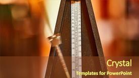  Presentation with classic - Slide deck consisting of tacks - classic metronome in a room background and a tawny brown colored foreground