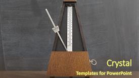  Presentation with classic - PPT layouts enhanced with tacks - classic metronome background and a tawny brown colored foreground