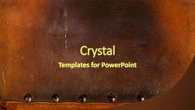  Presentation with old school punk rock leather - Beautiful PPT layouts featuring tacks - old weathered leather tacked full backdrop and a tawny brown colored foreground
