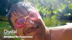  Presentation with crazy - Slides enhanced with tacky - crazy nerd hilarious guy background and a tawny brown colored foreground