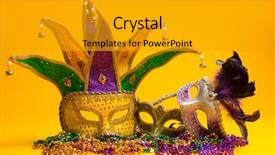  Presentation with mardi gras - Audience pleasing theme consisting of tacky - festive colorful group of mardi backdrop and a gold colored foreground