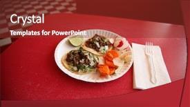  Presentation with taco - Audience pleasing PPT theme consisting of taco in a mexican resturant backdrop and a  colored foreground
