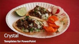 Presentation with taco - Slides featuring taco in a mexican resturant background and a tawny brown colored foreground