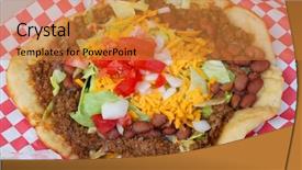  Presentation with taco - Beautiful theme featuring taco salad backdrop and a gold colored foreground