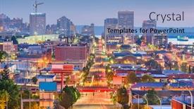  Presentation with usa - Amazing presentation design having aves - tacoma washington usa cityscape backdrop and a light blue colored foreground