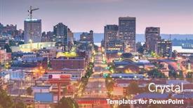  Presentation with washington dc usa map - Colorful PPT theme enhanced with aves - tacoma washington usa cityscape backdrop and a coral colored foreground