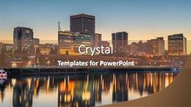  Presentation with usa - Presentation theme with tacoma-washington-usa-downtown-skyline background and a tawny brown colored foreground