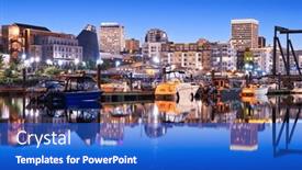  Presentation with usa - Theme with tacoma-washington-usa-downtown-skyline background and a  colored foreground