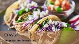  Presentation with tacos - Amazing slide deck having tacos - with carnitas red cabbage backdrop and a coral colored foreground