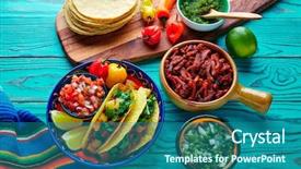  Presentation with pastor - PPT layouts enhanced with tacos al pastor mexican background and a ocean colored foreground
