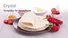  Presentation with tacos - Amazing theme having tacos-bread-and-ingredient backdrop and a white colored foreground