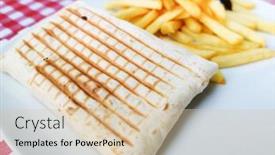  Presentation with tacos - Colorful slide set enhanced with tacos-served-with-lettuce backdrop and a lemonade colored foreground