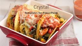  Presentation with tacos - Amazing slide set having tacos-with-beef-vegetables-cheese backdrop and a lemonade colored foreground