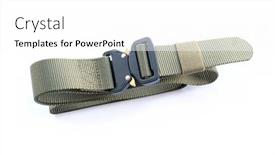  Presentation with in belt - Slide deck enhanced with tactical-belt-with-metal-buckle background and a white colored foreground