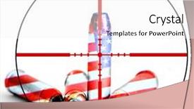  Presentation with second amendment - Colorful presentation enhanced with tactical military bullets with crosshairs backdrop and a white colored foreground