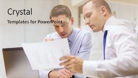  Presentation with business plan - Theme with tactical plan - business technology and office concept background and a coral colored foreground