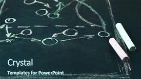  Presentation with basketball - Theme enhanced with tactical plan - scheme basketball game on blackboard background and a tawny brown colored foreground