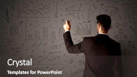  Presentation with black - Colorful presentation theme enhanced with tactical plan - young businessman in black suit backdrop and a dark gray colored foreground