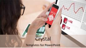  Presentation with rideshare taxi app on smartphone - Audience pleasing slide deck consisting of tacticle communications - smartphone apps icons backdrop and a soft green colored foreground