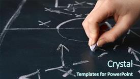  Presentation with tactics - Beautiful slide deck featuring tactics - hand under blackboard with scheme backdrop and a tawny brown colored foreground