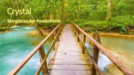  Presentation with waterfalls - PPT layouts featuring tado - bridge on the way background and a tawny brown colored foreground