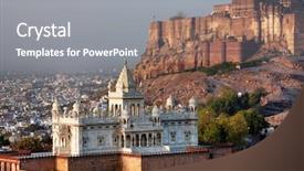  Presentation with jodhpur - Slide deck having tado - jaswant thada mausoleum in jodhpur background and a gray colored foreground