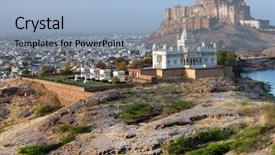  Presentation with jodhpur - Cool new slide deck with tado - jaswant thada mausoleum in jodhpur backdrop and a light blue colored foreground