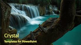  Presentation with software waterfall - Amazing presentation design having tado - kuang si waterfall luang prabang backdrop and a wine colored foreground