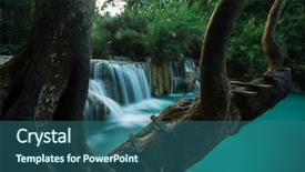  Presentation with top 10 waterfall - Cool new presentation design with tado - kuang si waterfall luang prabang backdrop and a ocean colored foreground