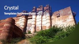  Presentation with jodhpur - Colorful slides enhanced with tado - mehrangarh fort in jodhpur rajasthan backdrop and a ocean colored foreground