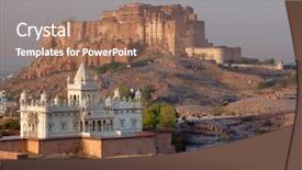  Presentation with jodhpur - Beautiful PPT theme featuring tado - mehrangarh fort in jodhpur rajasthan backdrop and a coral colored foreground