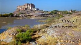  Presentation with jodhpur - Audience pleasing presentation consisting of tado - mehrangarh fort in jodhpur rajasthan backdrop and a coral colored foreground