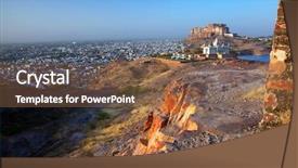  Presentation with india fort - Amazing presentation theme having tado - mehrangarh fort in jodhpur rajasthan backdrop and a tawny brown colored foreground