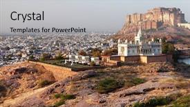  Presentation with jodhpur - Beautiful presentation featuring tado - mehrangarh fort in jodhpur rajasthan backdrop and a light gray colored foreground