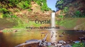  Presentation with animated waterfall - Colorful slide set enhanced with tado - tad e tu waterfall bolaven backdrop and a coral colored foreground