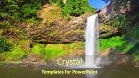  Presentation with animated waterfall - Cool new slide set with tado - tad e tu waterfall backdrop and a tawny brown colored foreground