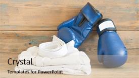  Presentation with martial arts - Colorful presentation enhanced with tae kwon do - set taekwondo equipment backdrop and a lemonade colored foreground