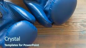  Presentation with martial arts - Presentation theme enhanced with tae kwon do - set taekwondo equipment background and a ocean colored foreground