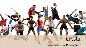  Presentation with taekwondo - Colorful slide deck enhanced with taekwondo volleyball tennis soccer basketball backdrop and a lemonade colored foreground