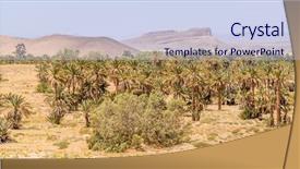  Presentation with oasis - Presentation theme featuring tafilalt oasis in morocco - view background and a  colored foreground