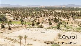  Presentation with oasis - Presentation theme consisting of tafilalt oasis in morocco - view background and a  colored foreground