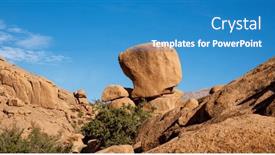  Presentation with morocco - PPT theme consisting of tafraoute-in-morocco-rock-formation background and a teal colored foreground