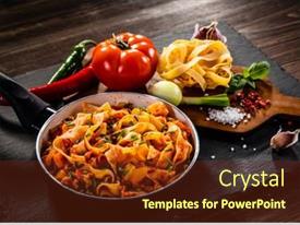 Tagliatelle With Pork Tomato Sauce PPT template 8 | CrystalGraphics